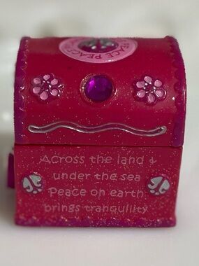 Vintage 2000 Claire’s PinkTreasure Chest Trinket Box Peace Tranquility Y2K